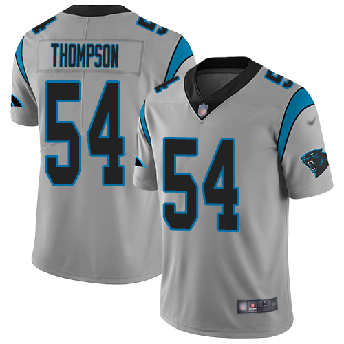 Carolina Panthers Limited Silver Youth Shaq Thompson Jersey NFL Football #54 Inverted Legend